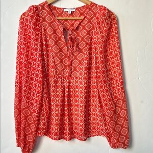 Madison d’Amelie Paris Red Geometric Women's Blouse size S